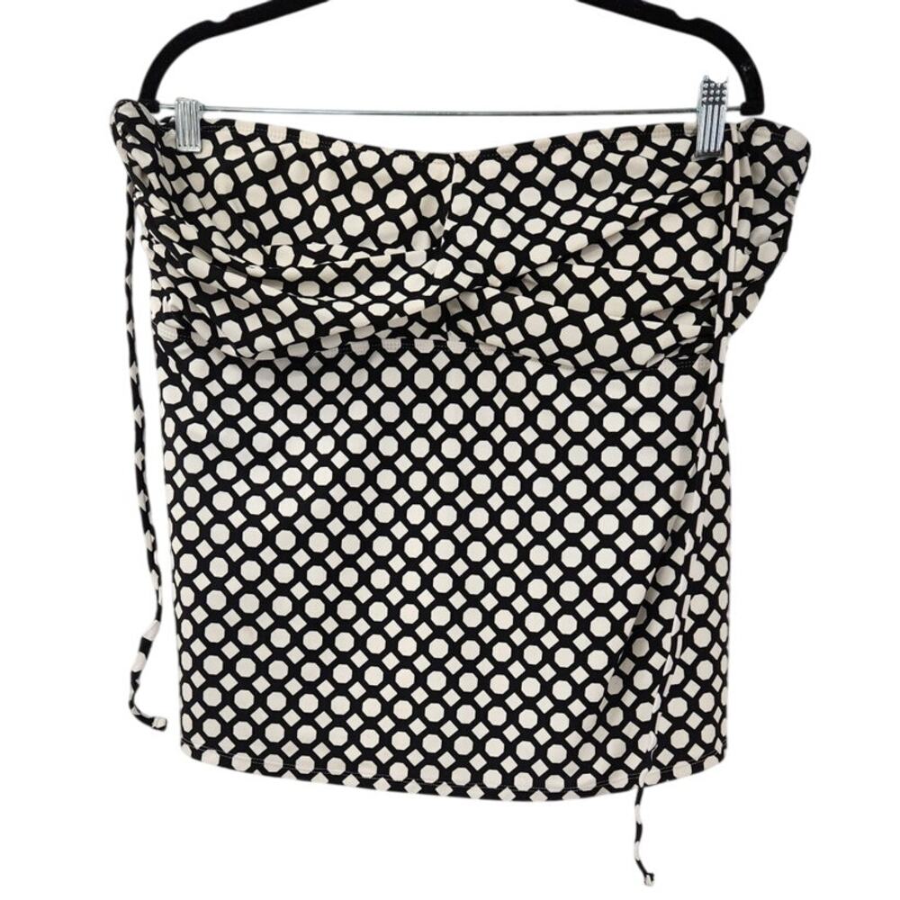 CATALINA Black and White Geometric Print Swimsuit Top Womens Size 3x